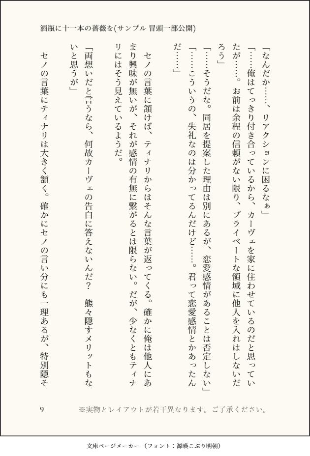 小説:酒瓶に十一本の薔薇を