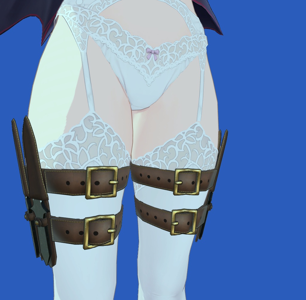 【サタリナ族のメイドさん向け】スローイングナイフとホルスター