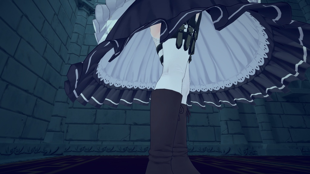 【サタリナ族のメイドさん向け】スローイングナイフとホルスター