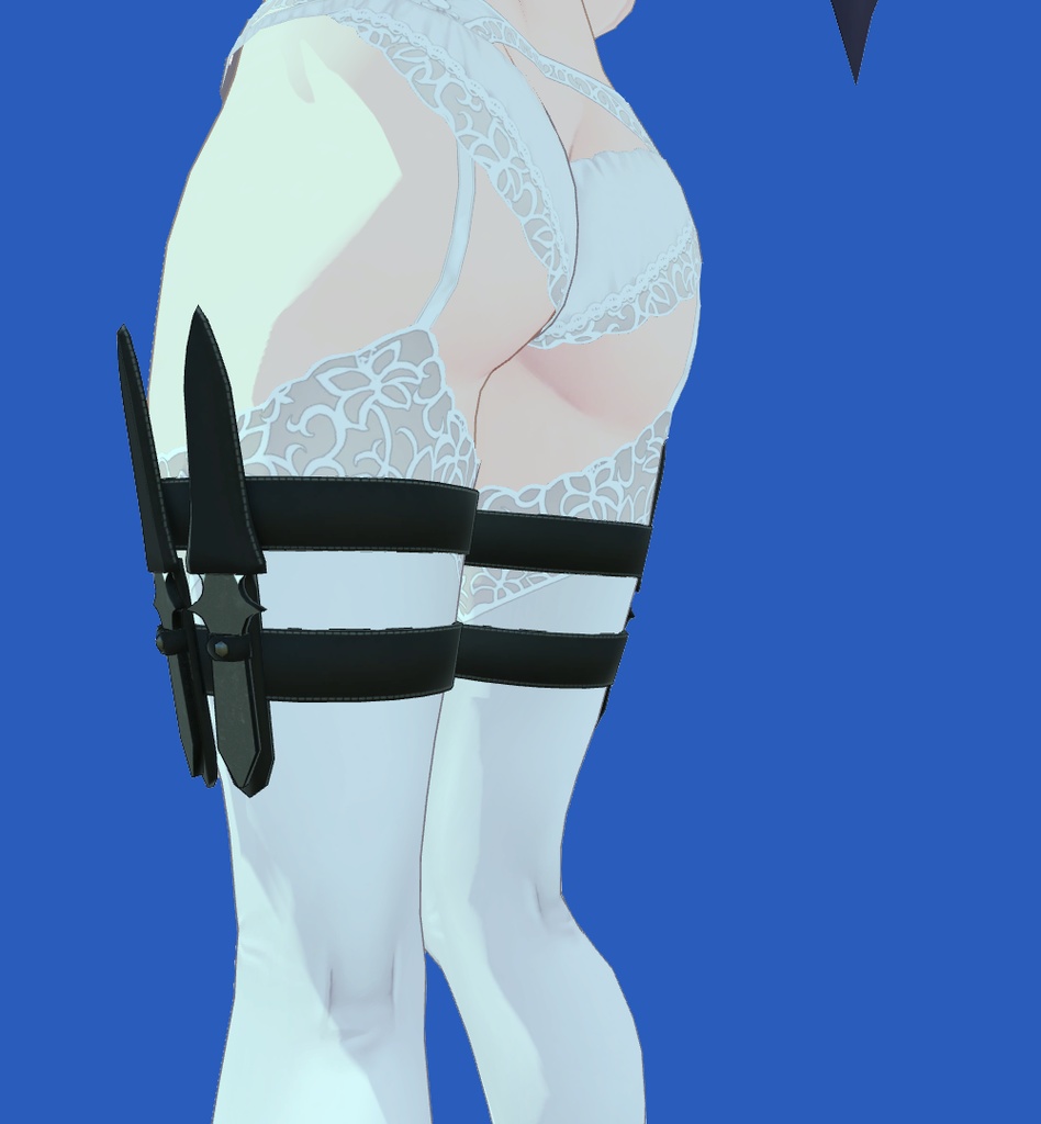 【サタリナ族のメイドさん向け】スローイングナイフとホルスター