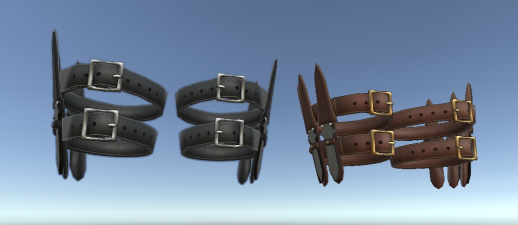 【サタリナ族のメイドさん向け】スローイングナイフとホルスター