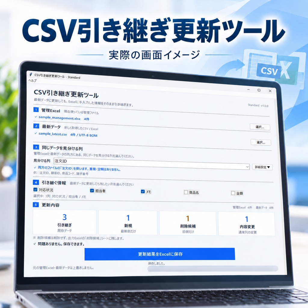 CSV引き継ぎ更新ツール Standard版