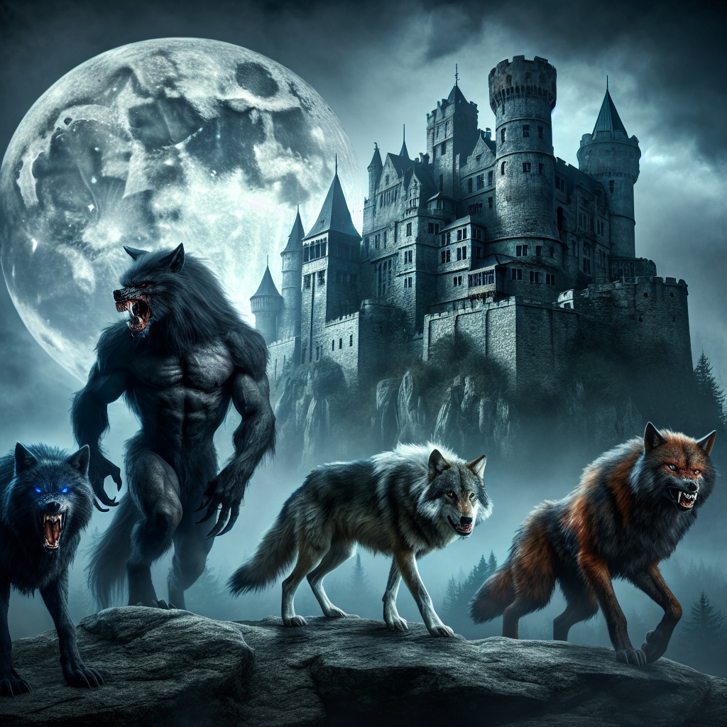 Werewolf in the moon light