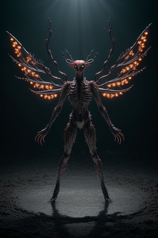 a demon with wings