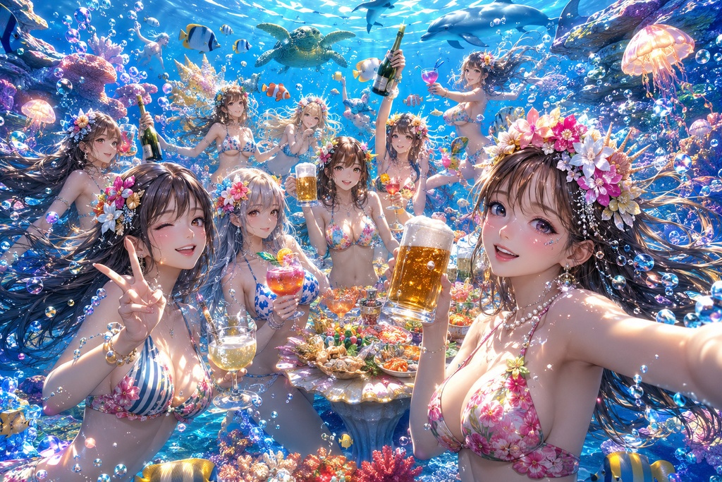 AI Bikini Girls Collection Vol.2-3 ～海中・宴編～