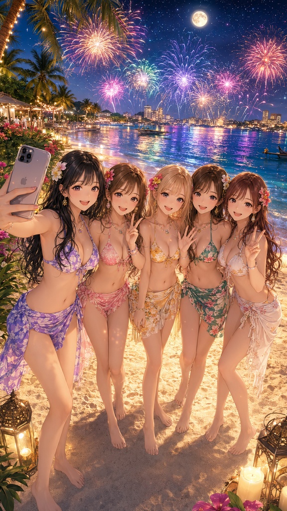 AI Bikini Girls Collection Vol.3-1 ～花火・夜の海編～