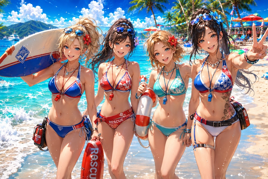AI Bikini Girls Collection Vol.6 ～ライフセーバー・サマービーチ編～【前編】