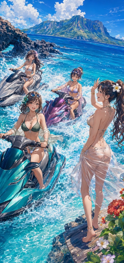 AI Bikini Girls Collection Vol.15-2 ～Jet Ski & Sea Kayak Adventure Edition～