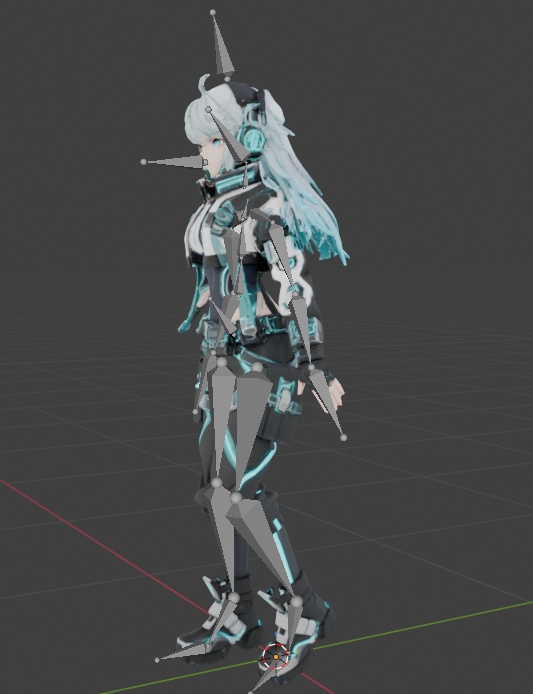 Anime Girl FBX to game or Vrm change