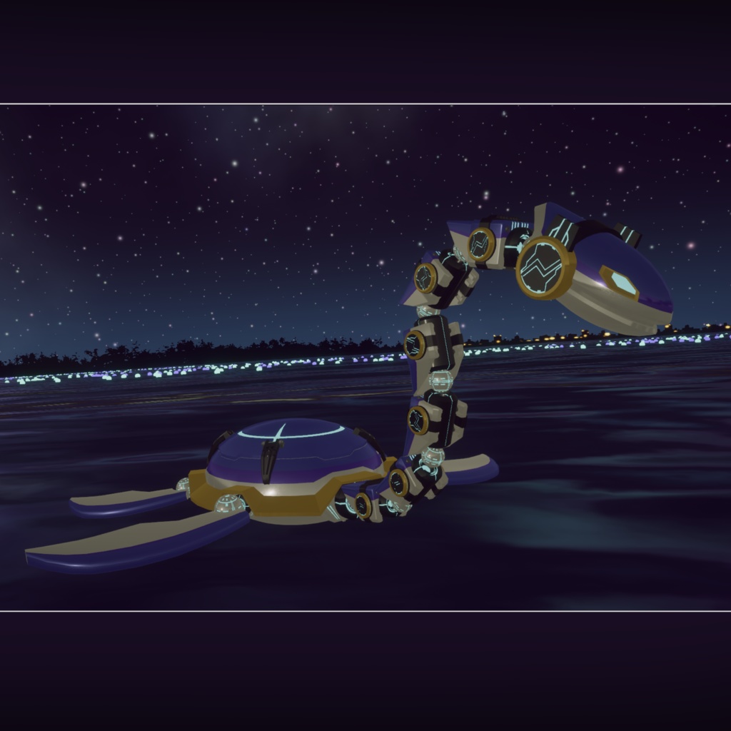 【オリジナル3Dモデル】『機械水竜プレシオン』