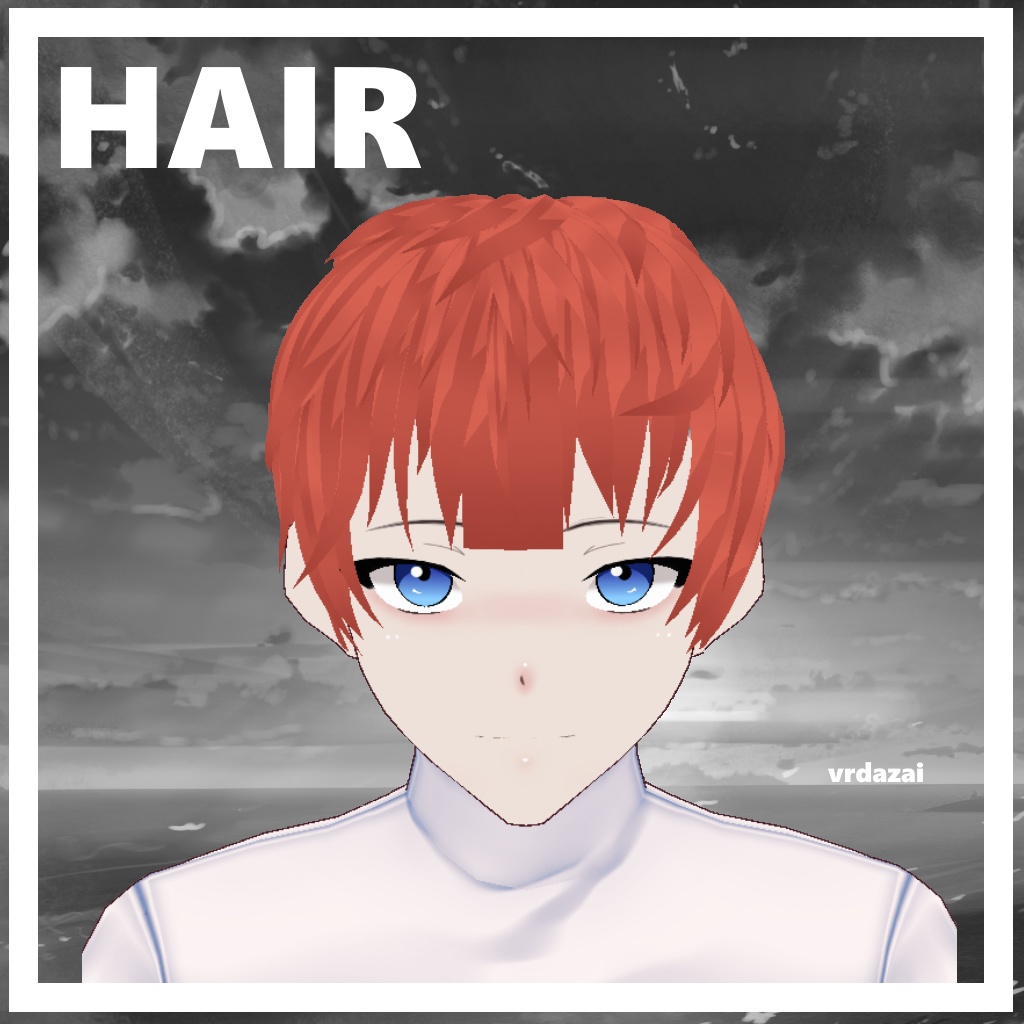 Male Vroid Hair Preset ショート男性ヘアー髪プリセット Vrdazai Booth