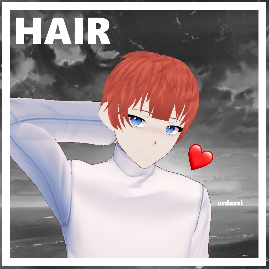 Male Vroid Hair Preset ショート男性ヘアー髪プリセット Vrdazai Booth