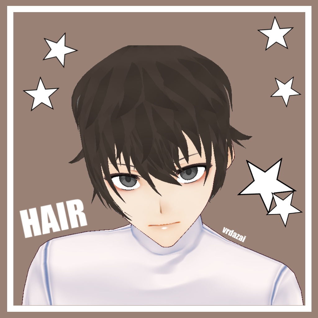 Male VROID Hair Preset / ショート男性ヘアー髪プリセット