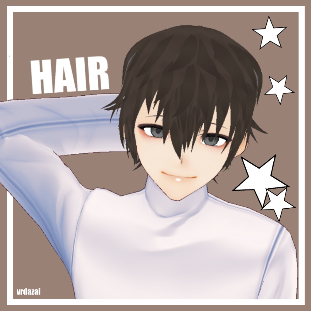 Male VROID Hair Preset / ショート男性ヘアー髪プリセット