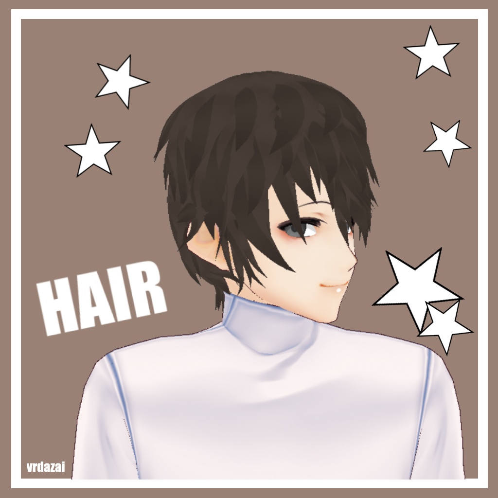 Male VROID Hair Preset / ショート男性ヘアー髪プリセット