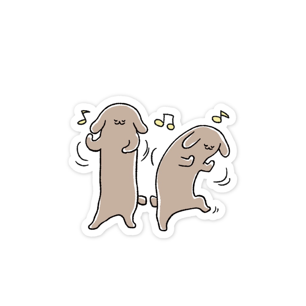 ふせったー/伏せ太スマホステッカー②テンツク♪