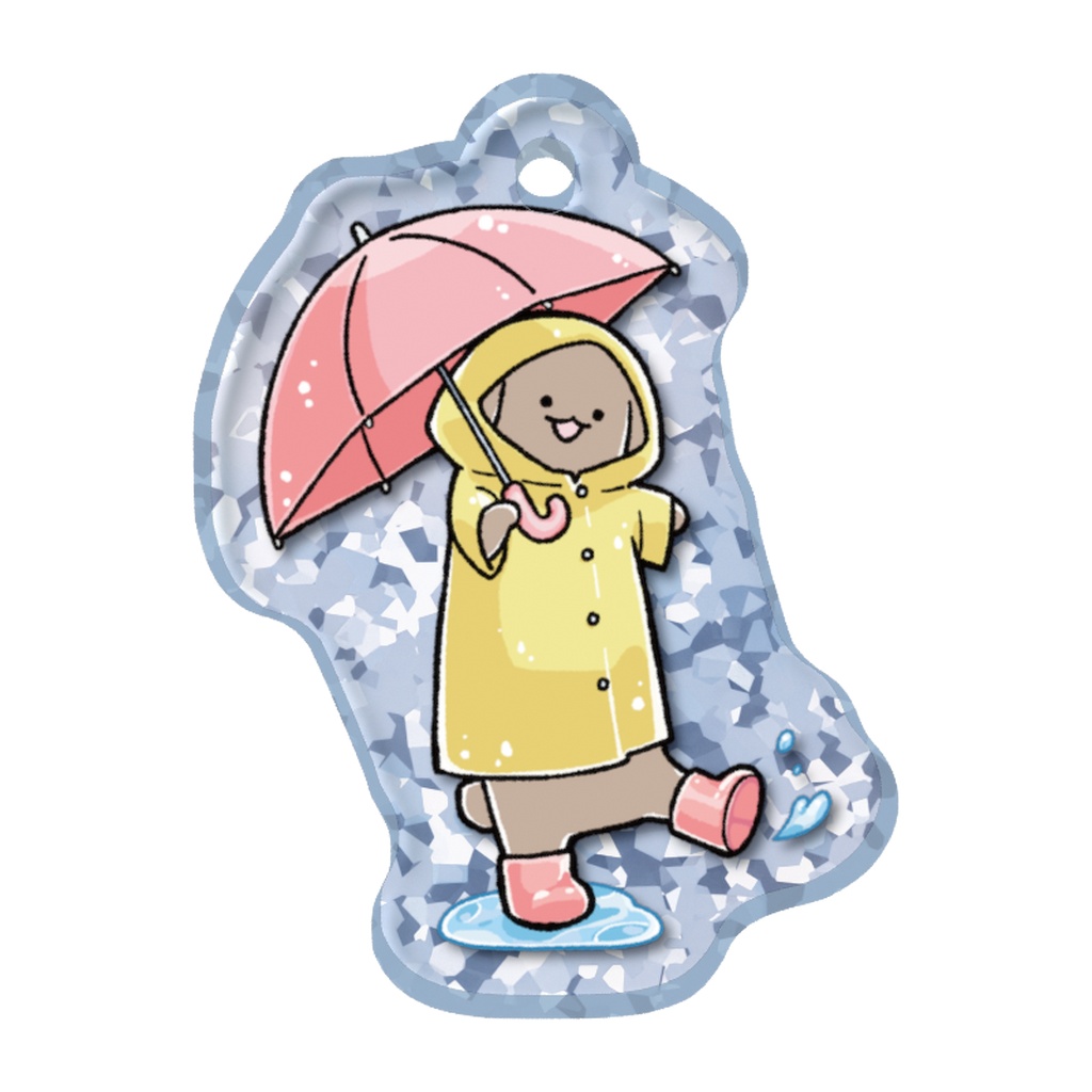 ふせったー/伏せ太めじるしチャーム①あめふり赤
