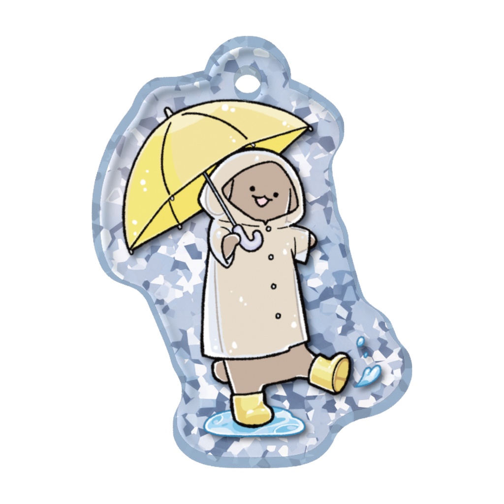 ふせったー/伏せ太めじるしチャーム②あめふり黄色