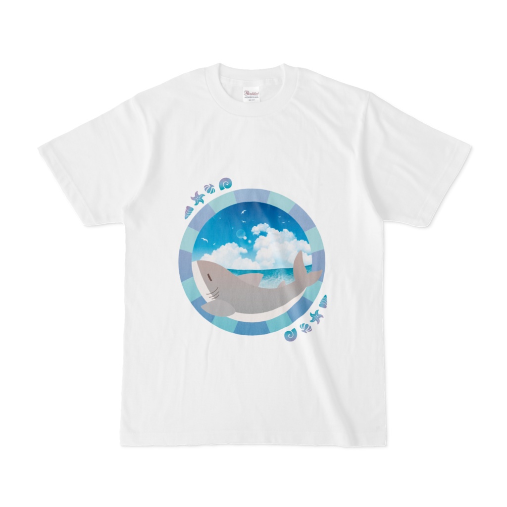 【Tシャツ】くつろぐサメさん