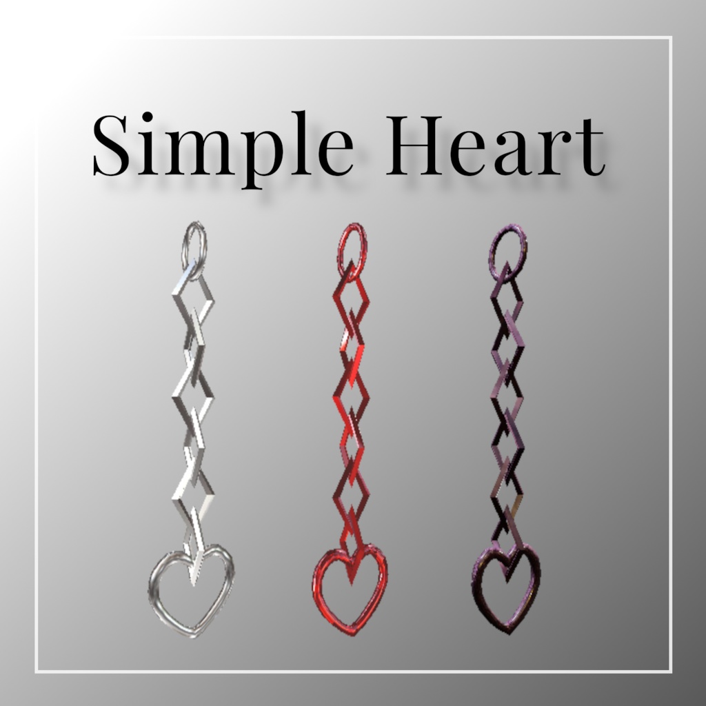 【無料】♡シンプルハートピアス♡