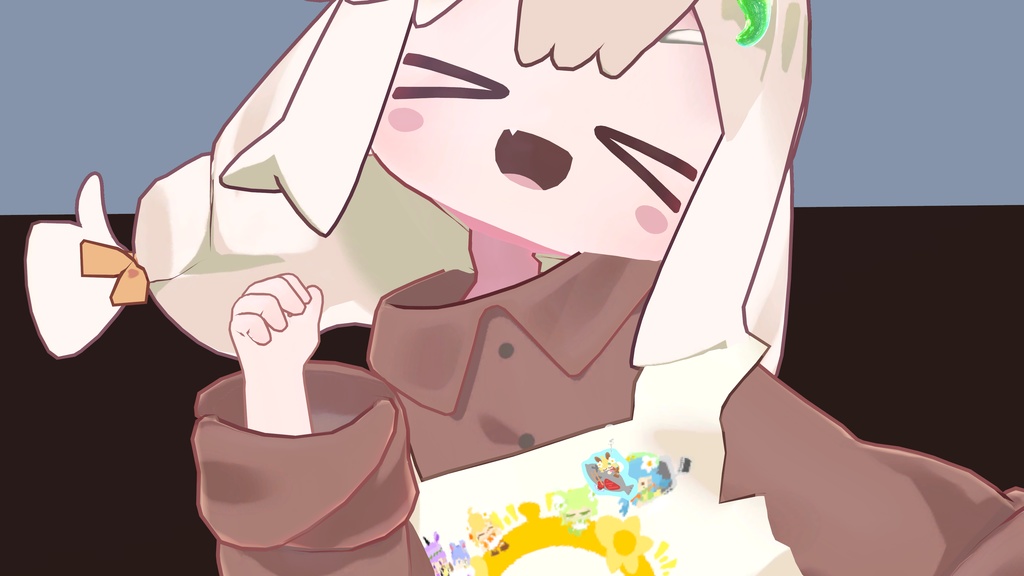 みなほし喫茶のむぎゅっとあくりるきーほるだあ ぼりゅーむ1っ(3Dモデル)