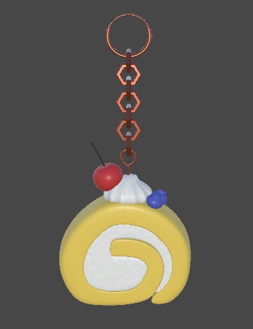 【無料版あり】VRChat用ロールケーキ【イヤリング・ピアス等に】