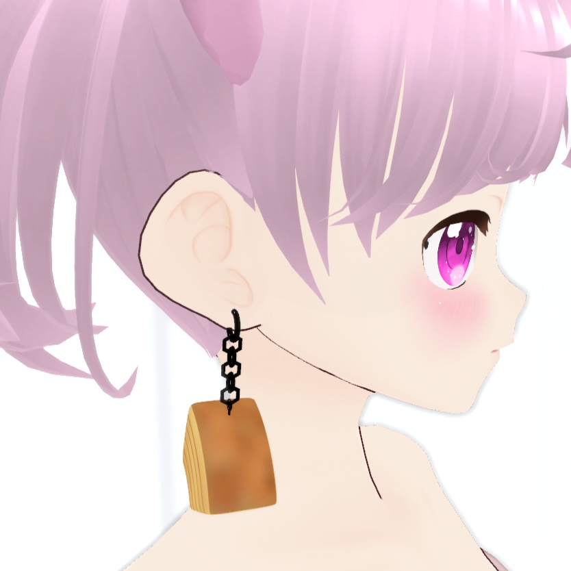 【無料】VRChat用バウムクーヘン【イヤリング・キーホルダーなどに】