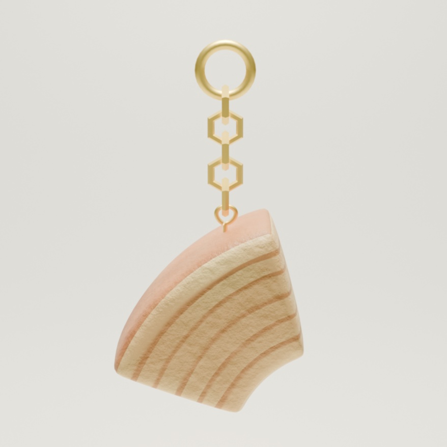 【無料】VRChat用バウムクーヘン【イヤリング・キーホルダーなどに】