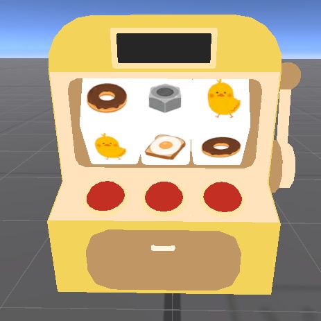 【VRChat想定】当たった食べものが食べられる!たべものスロット