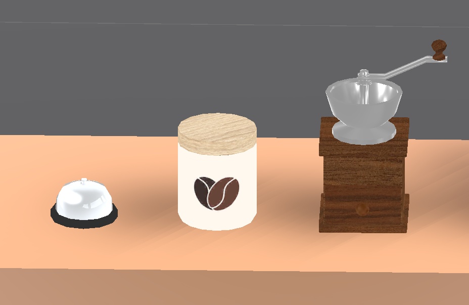 【VRChat想定】挽きたてコーヒーセット(Udon対応/ギミック付き)