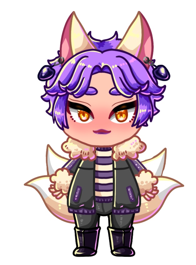 【Live2D】ハスカップキツネの歌手【汎用モデル】