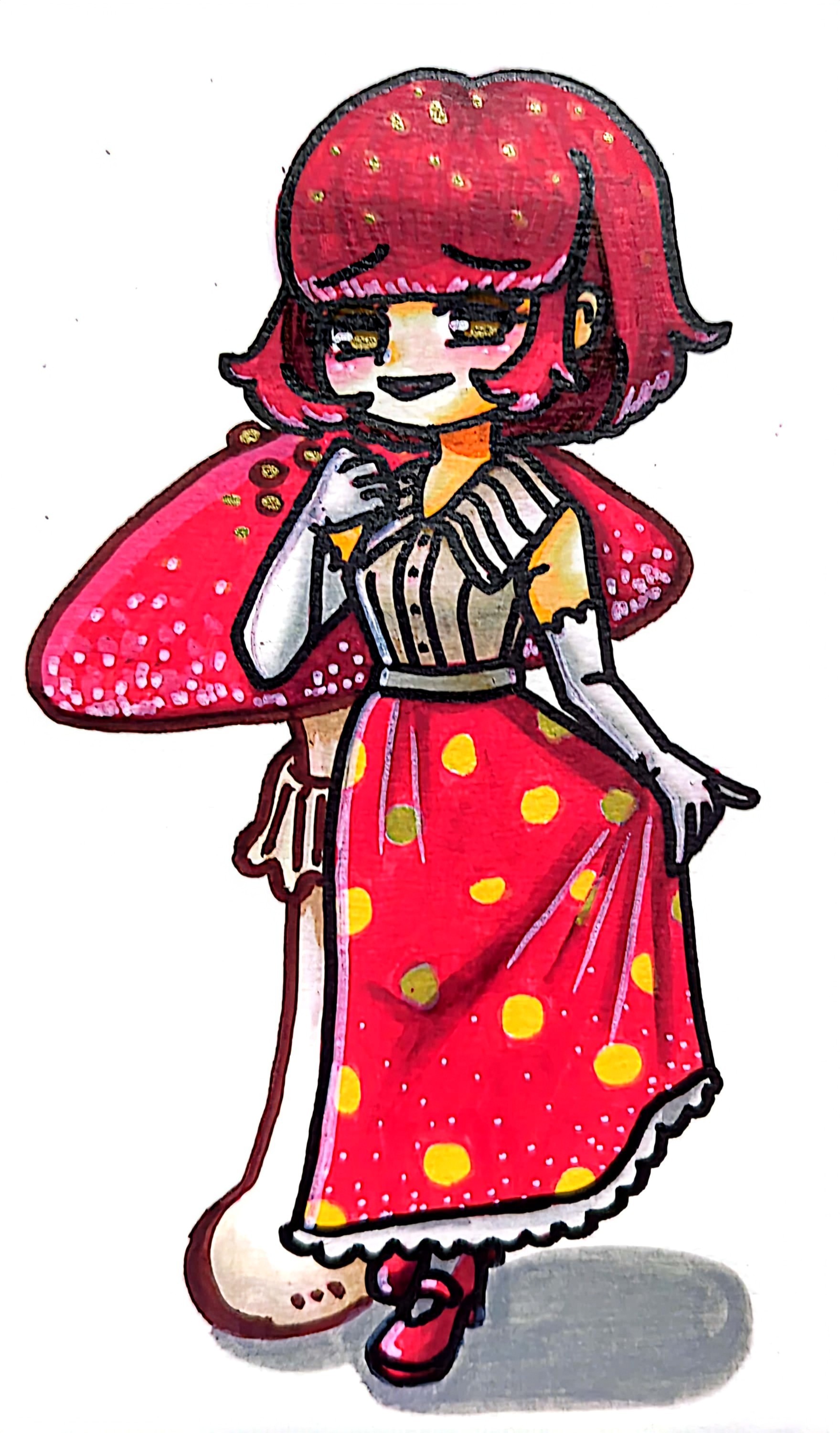 アナログイラスト原画（アクリルマーカーペン、...