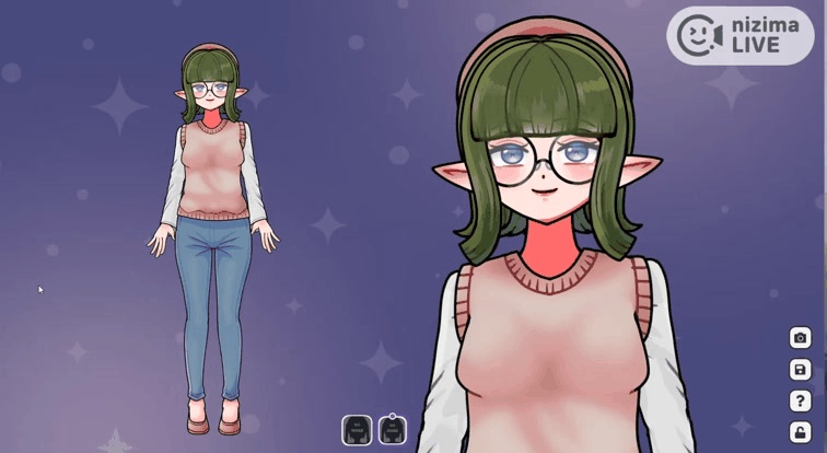 【Live2D】女子大生風エルフ【汎用モデル】