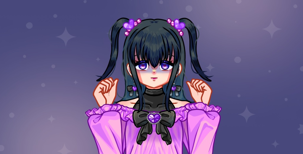 【Live2D】地雷系の女の子等身【汎用モデル】