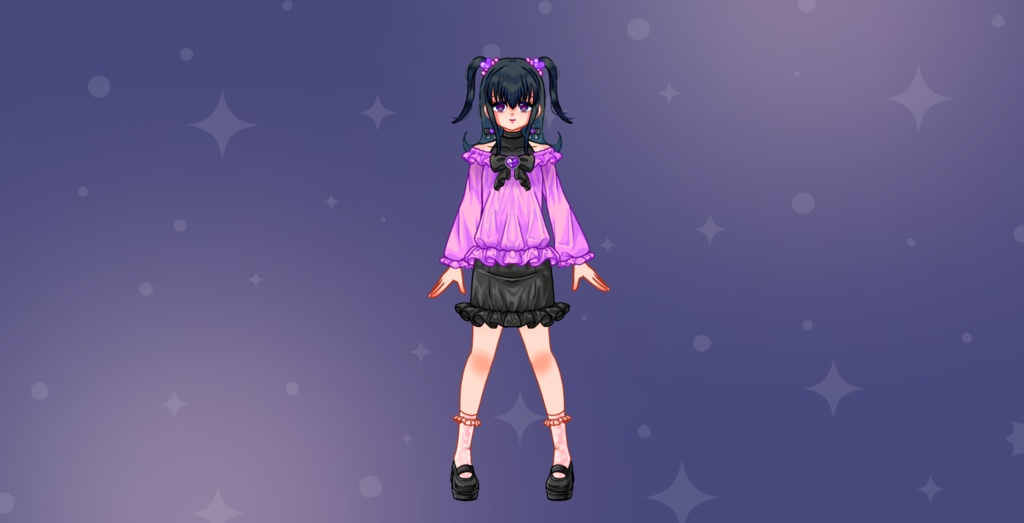 【Live2D】地雷系の女の子等身【汎用モデル】