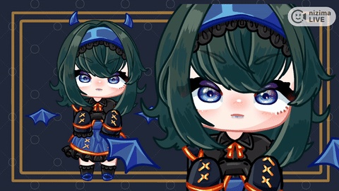 【限定一点】青い悪魔ちゃん【Live2Dモデル】