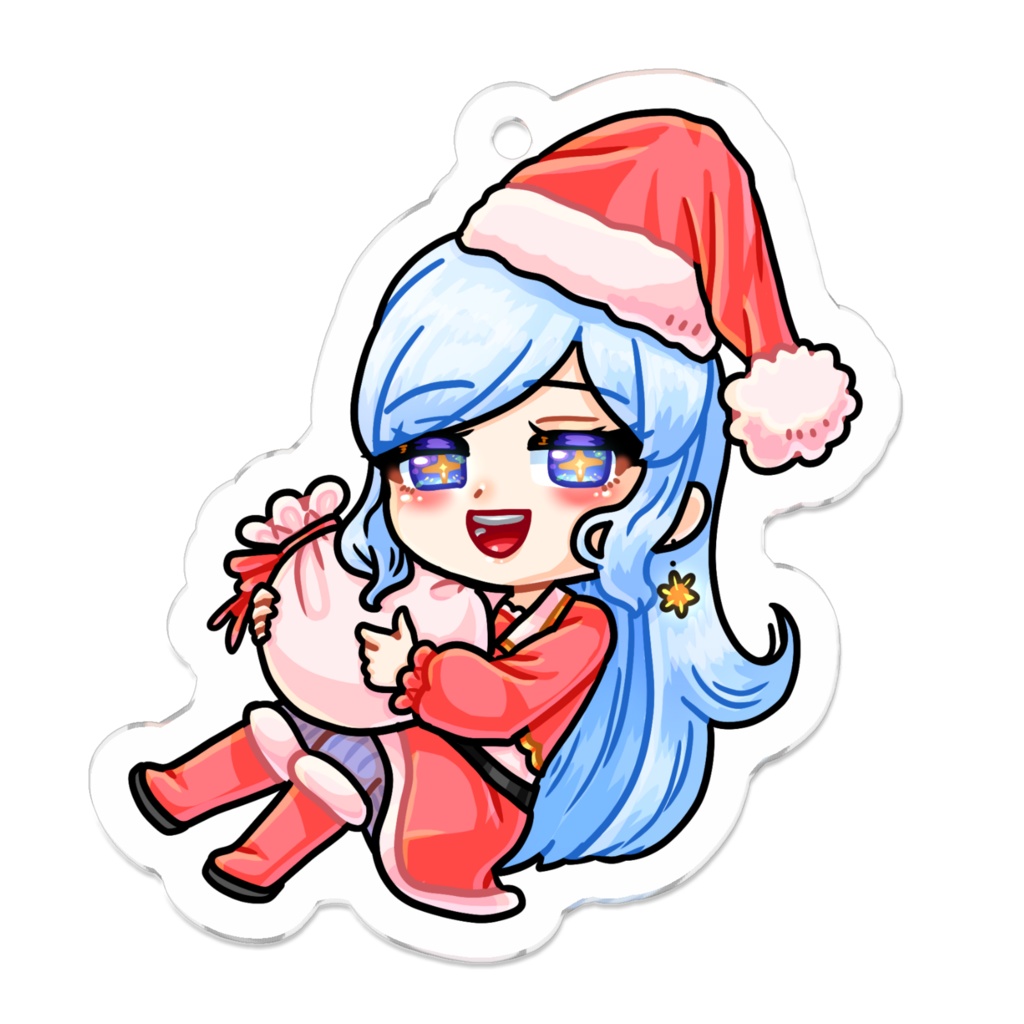 【アクリルキーホルダー】サンタちゃん2025