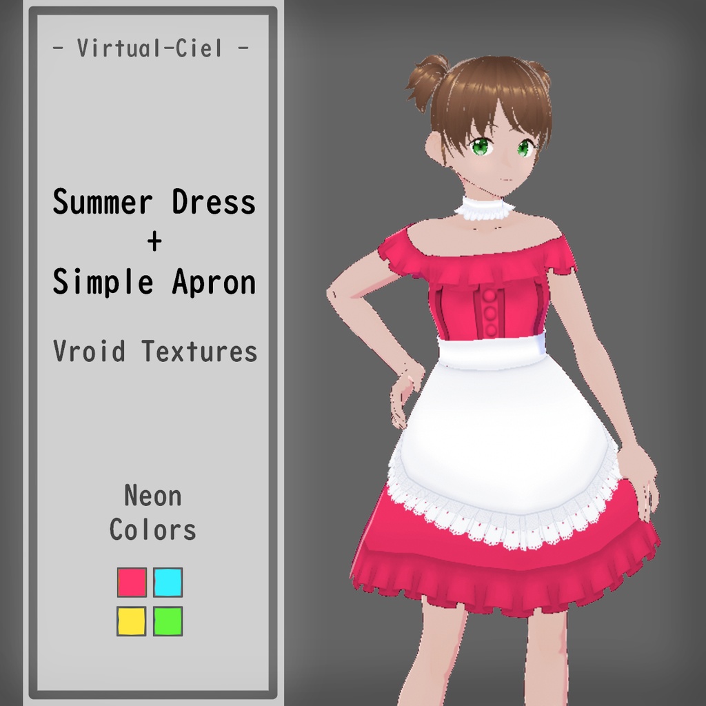 Summer Dress [1] - Neon [Vroid]