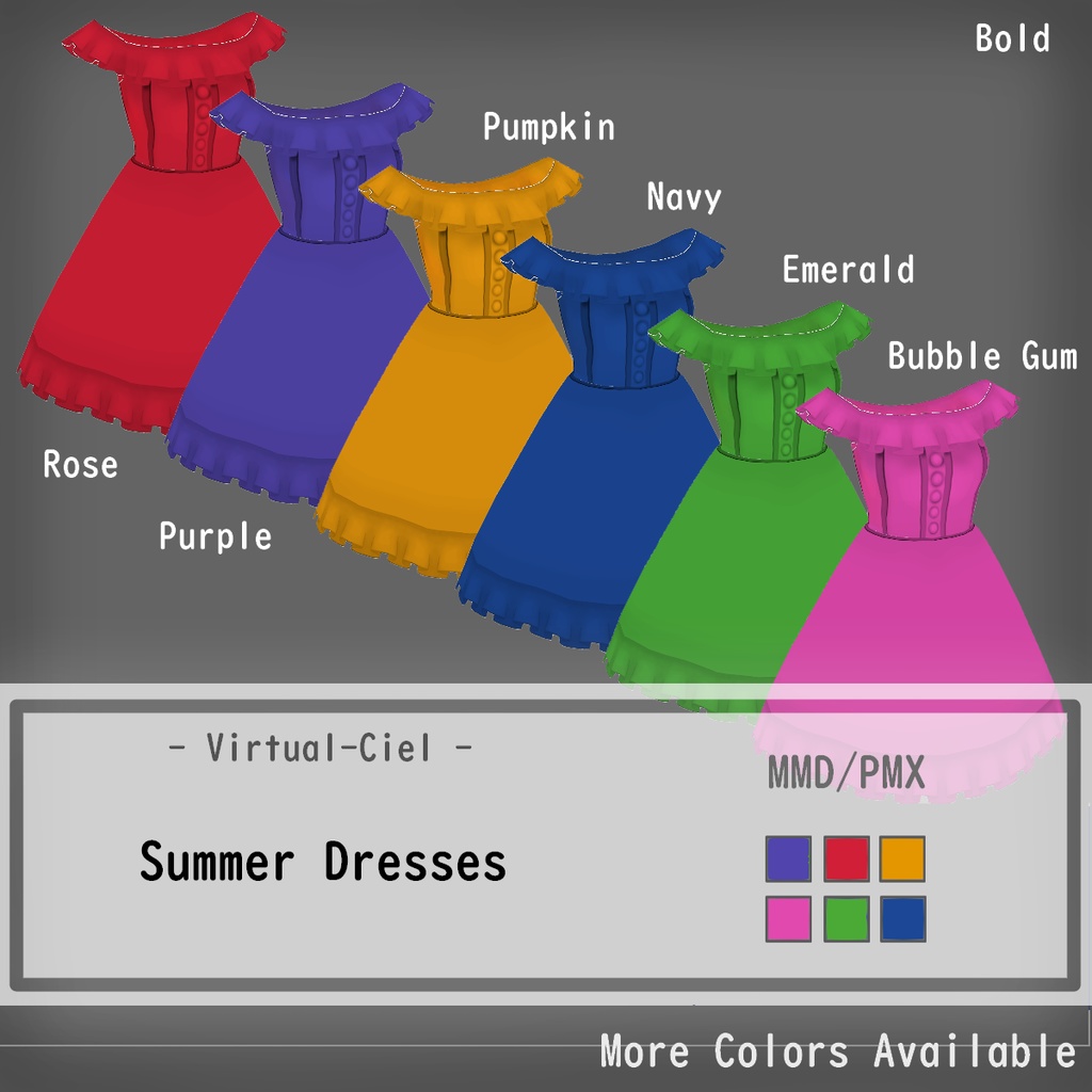 Summer Dress [1] - Bold [MMD/.pmx]