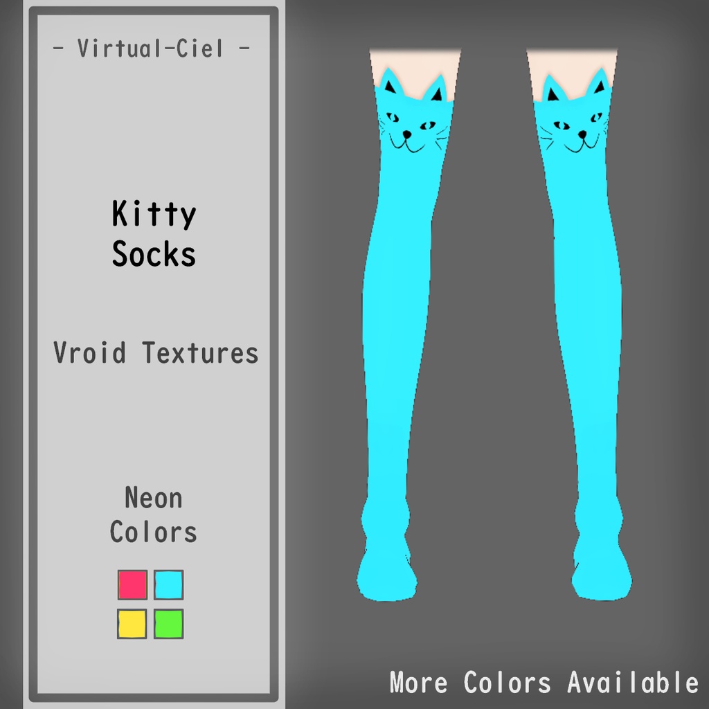 Kitty Socks - Neon