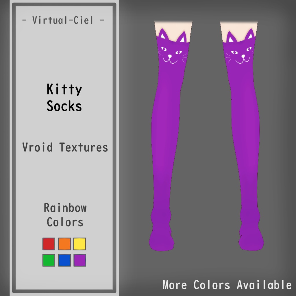 Kitty Socks - Rainbow