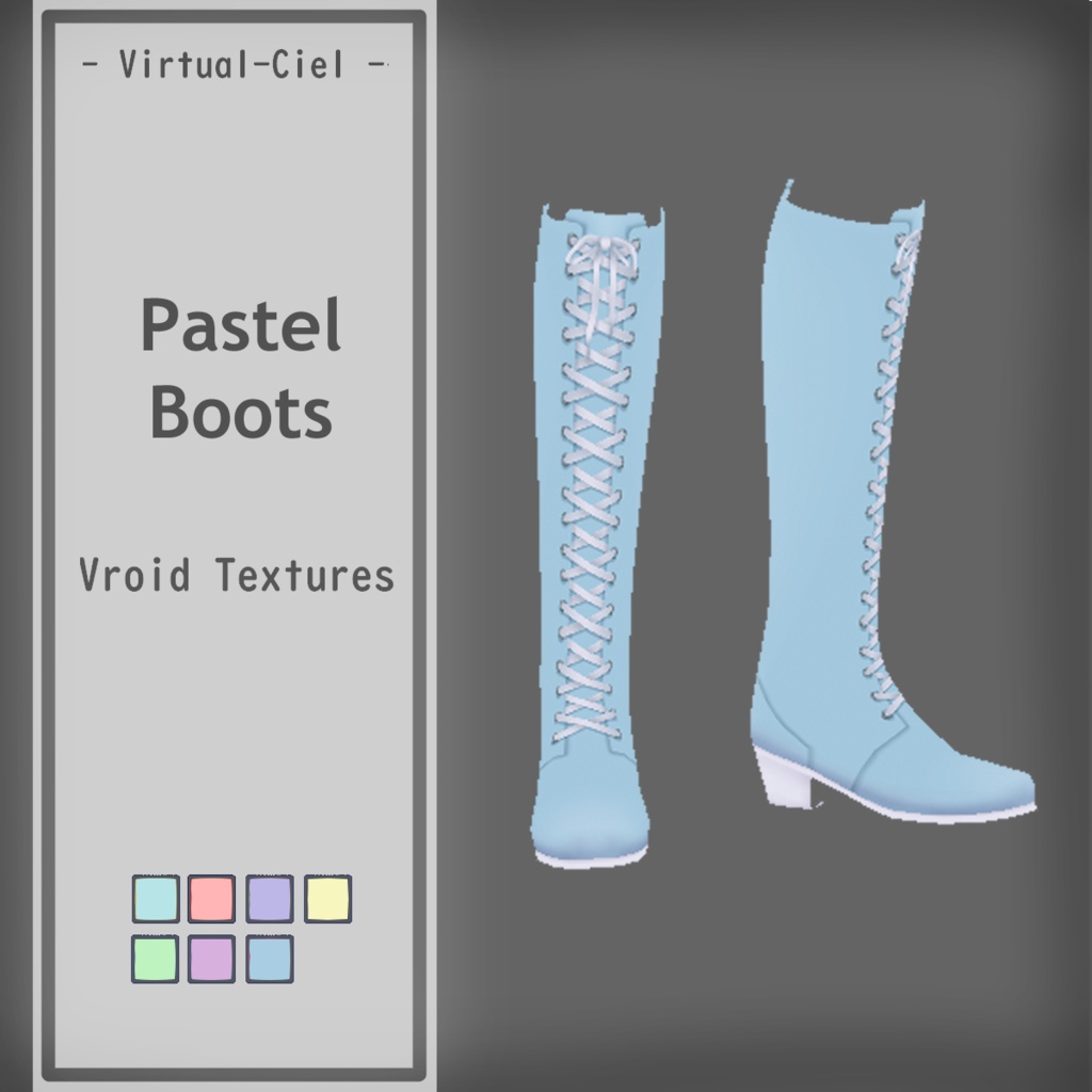 Pastel Knee High Boots [Vroid]