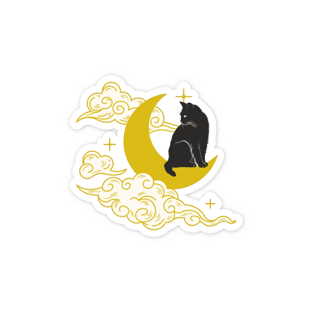 三日月と黒猫(Yellow✕Black)大小