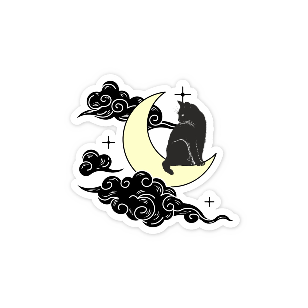 三日月と黒猫(Black✕Yellow)大小