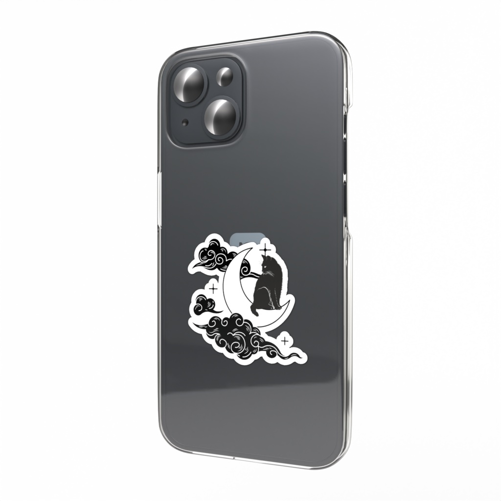 三日月と黒猫(Black✕White)大小