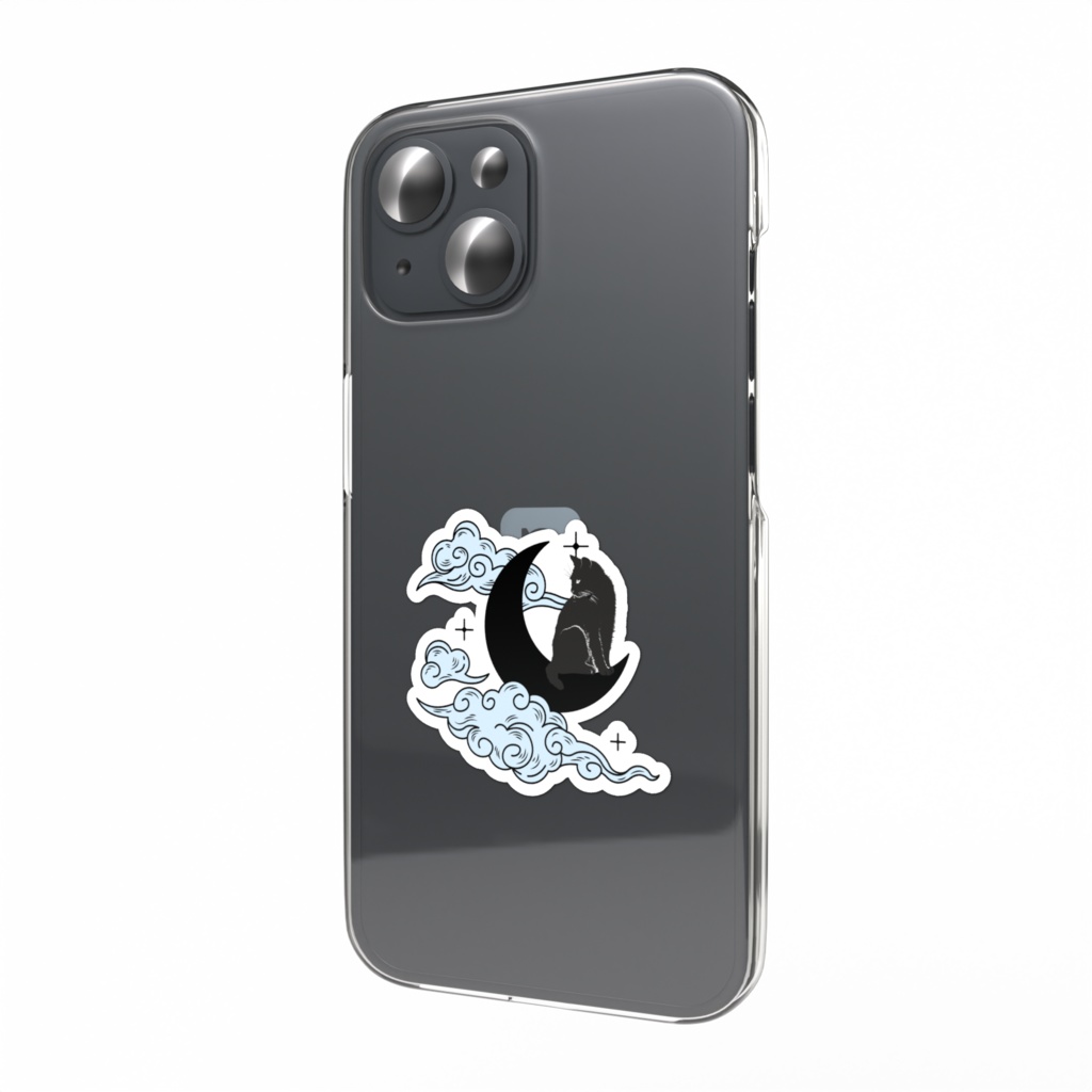 三日月と黒猫(Light blue✕Black)大小