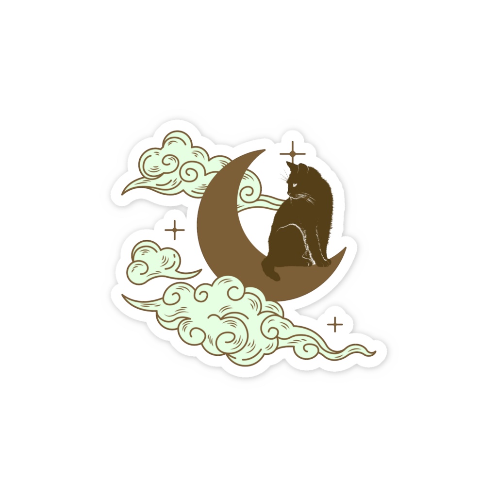 三日月と黒猫(Choco✕Mint)大小