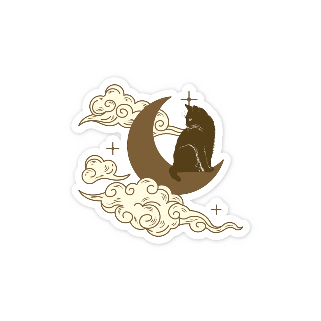 三日月と黒猫（Choco✕Cappuccino）大小