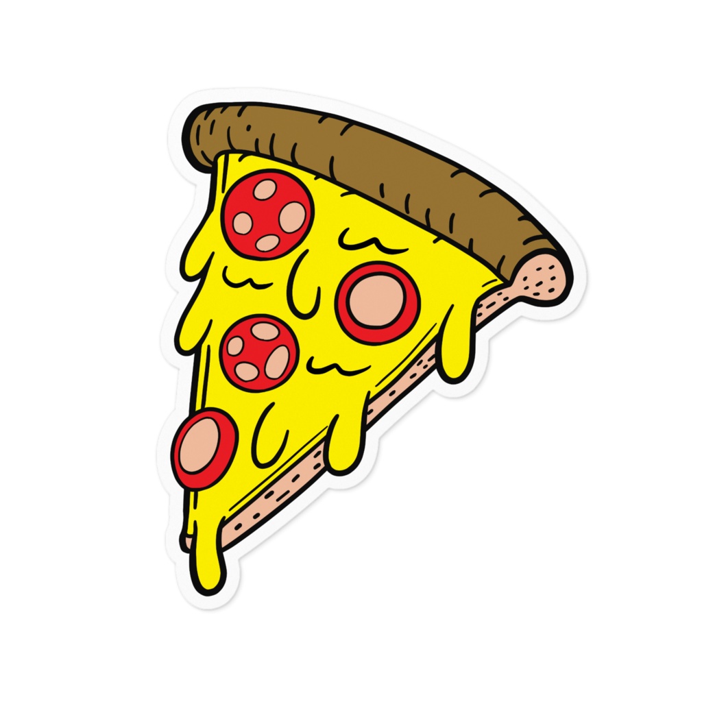 just pizza sticker (white body)