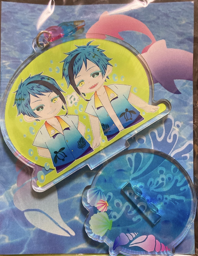 ジェイド&フロイド【台座・ストラップ付き】